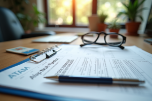 Tiroir rempli de documents pour la préparation à la retraite