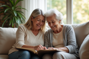Accompagnement d'un parent âgé avec conseils pratiques et soutien familial